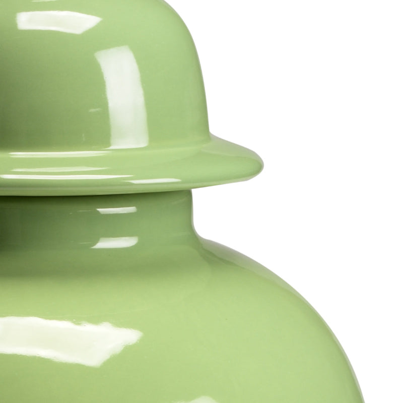 Landis Covered Vase - Green