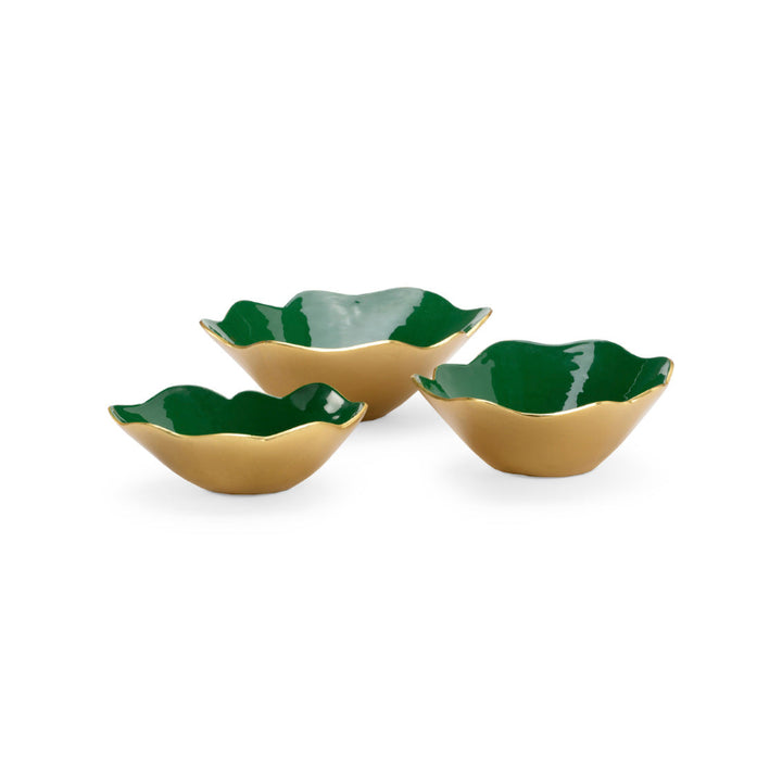 Emerald Enameled Bowls (S3)