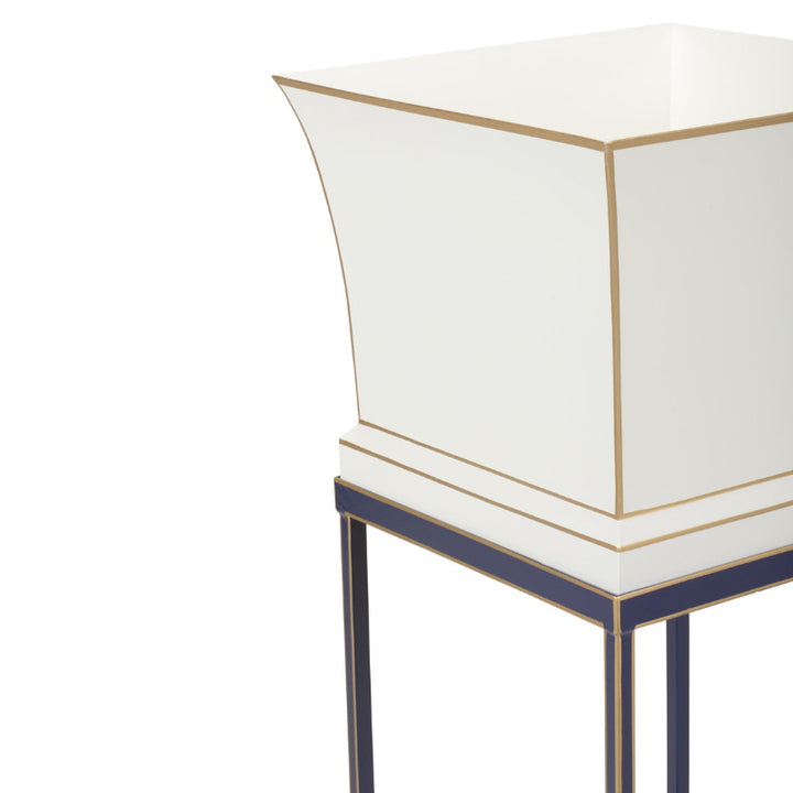 Morrow Tole Planter - Navy