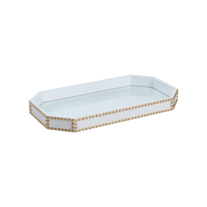 Chic Studded Tray - White