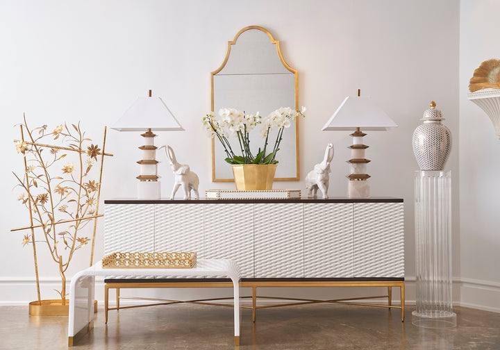 Chic Studded Tray - White