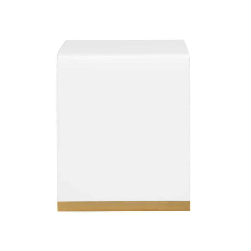 Waterfall End Table - White