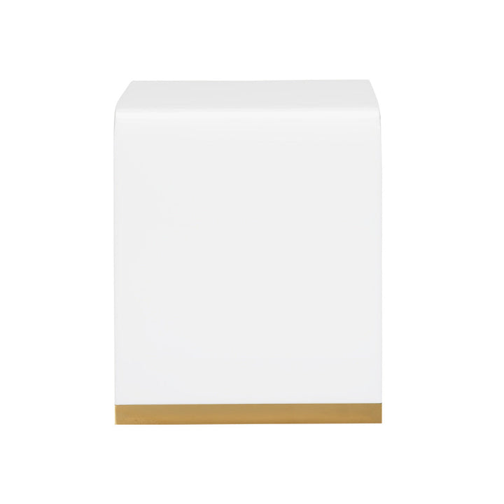 Waterfall End Table - White