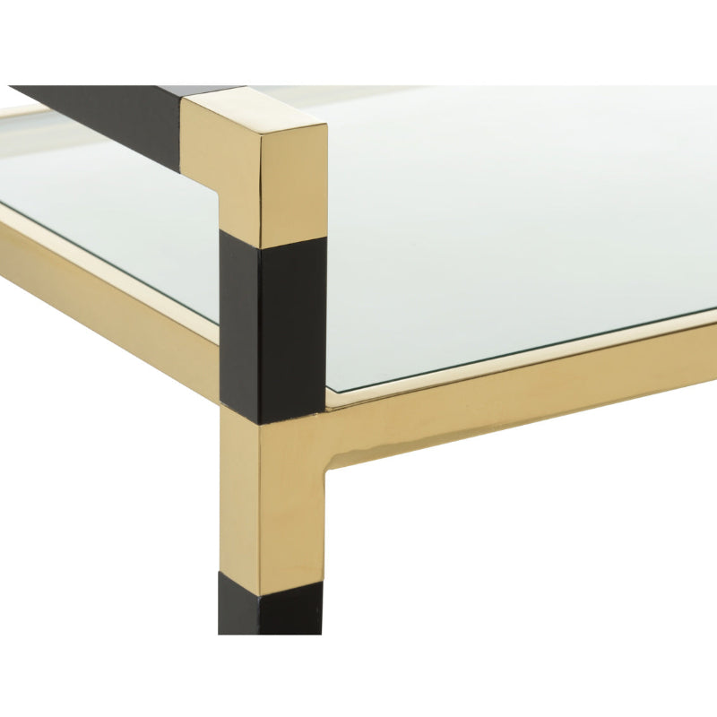 Acrylic Bar Cart - Black/Brass