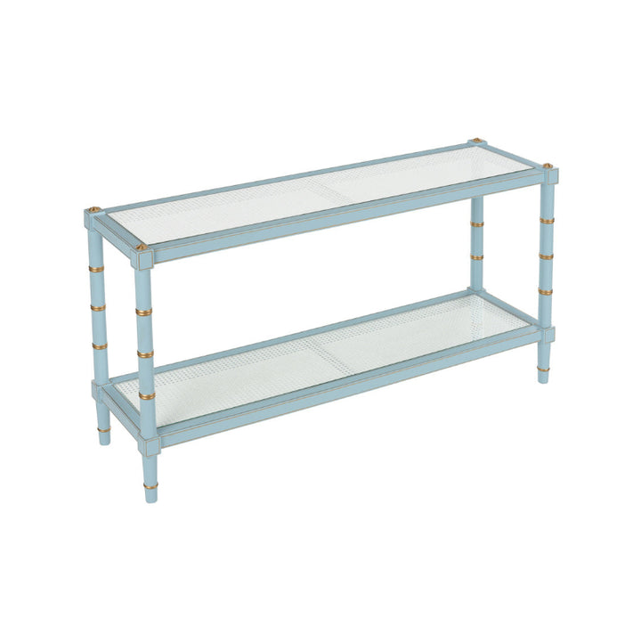 Conner Cane Console - Blue