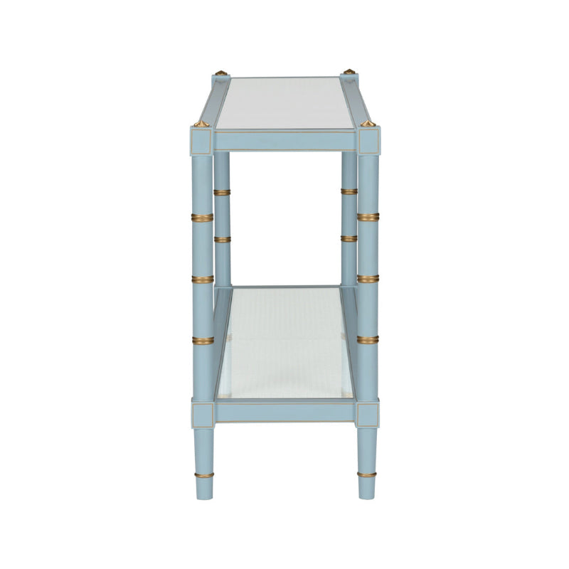 Conner Cane Console - Blue