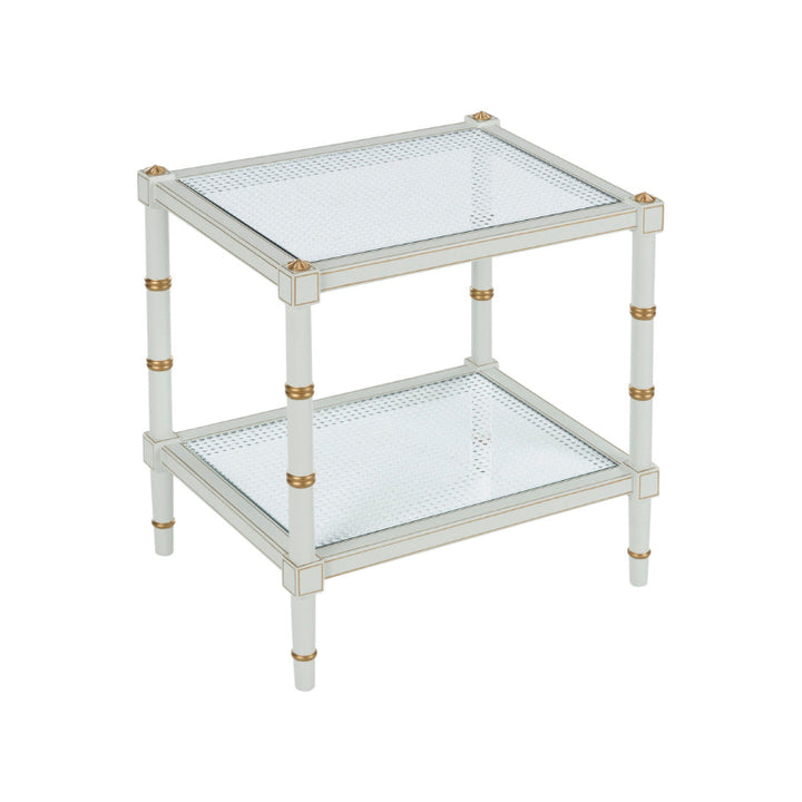 Conner Cane End Table - Gray