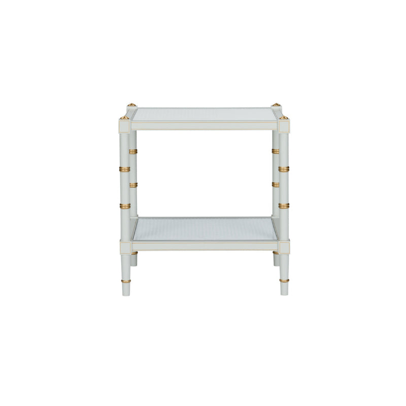 Conner Cane End Table - Gray