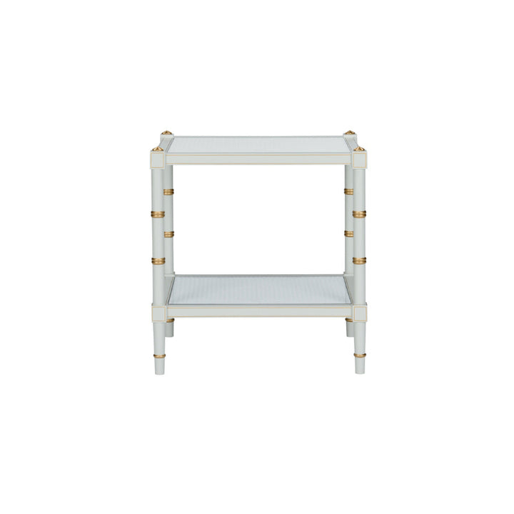 Conner Cane End Table - Gray