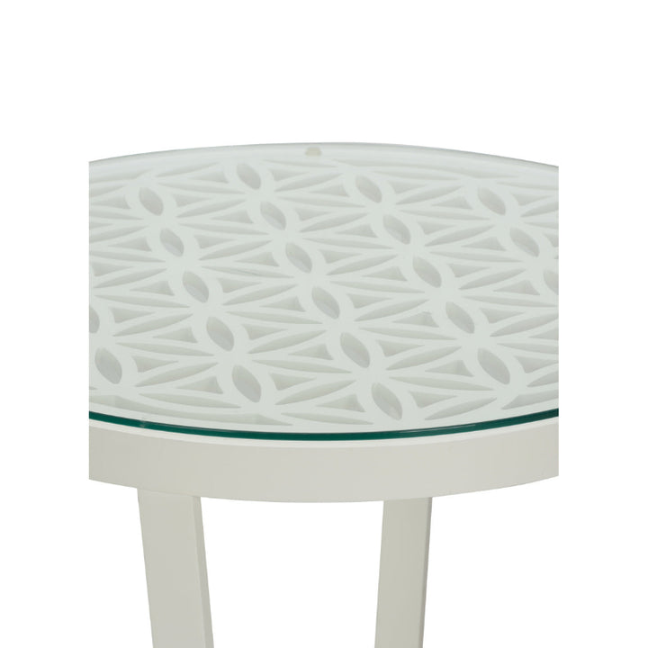 Flower of Life Side Table - White