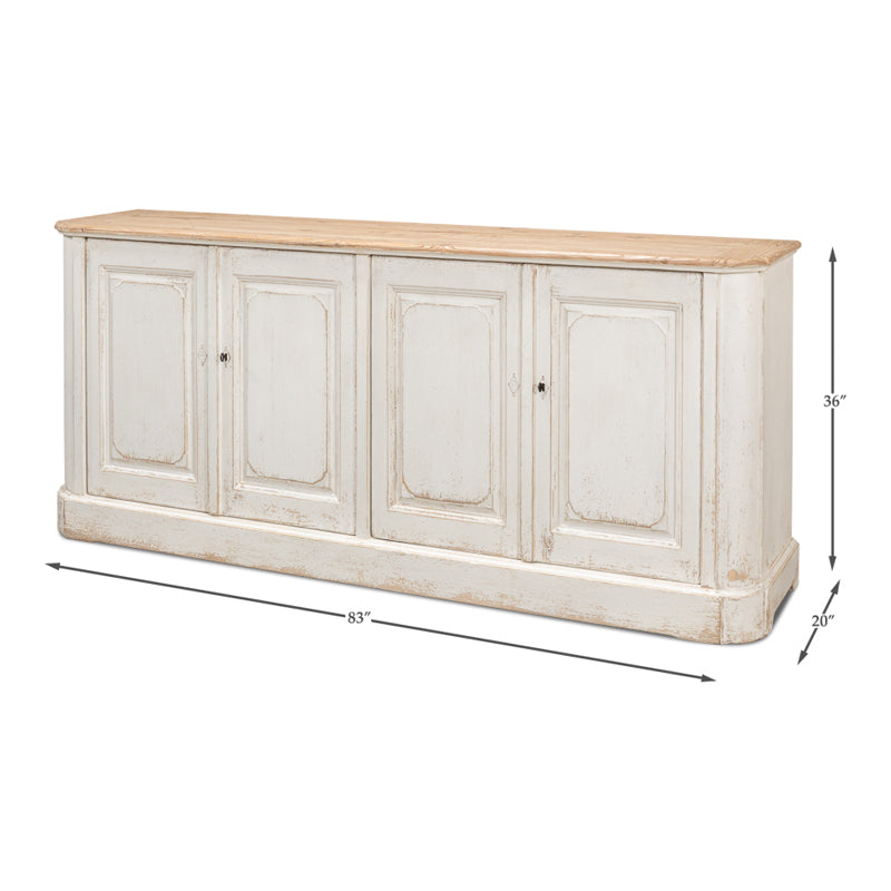 Antique Whitewash Sideboard