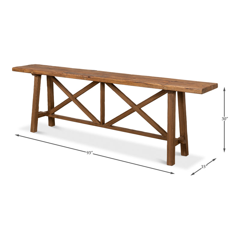 Double X Base Sofa Table