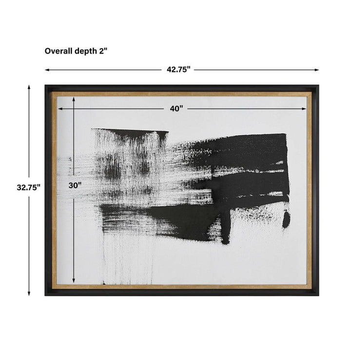 Mystere - Framed Contemporary Print - Black