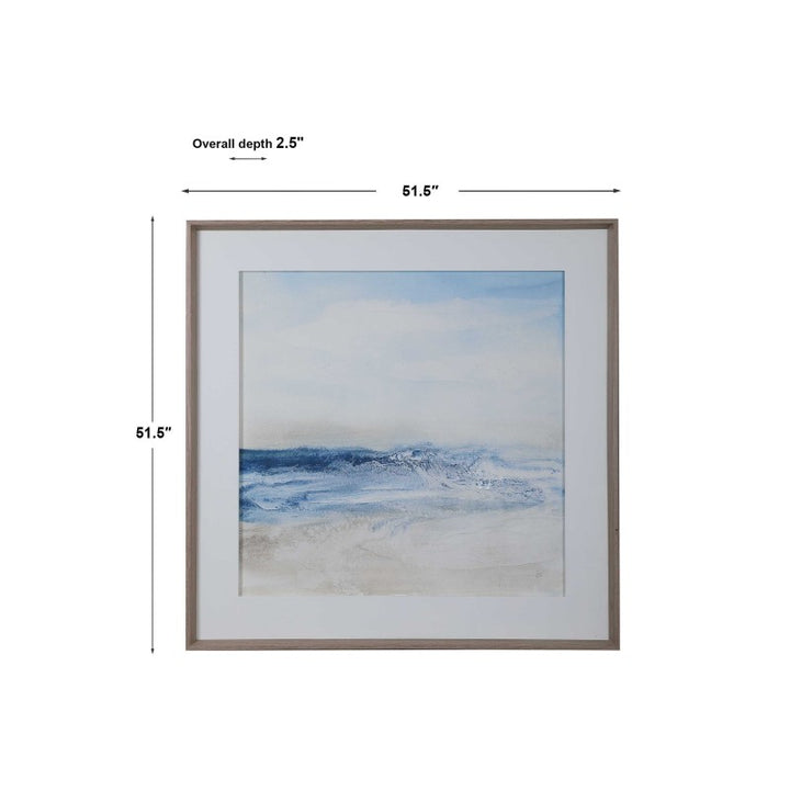 Surf And Sand - Framed Print - Blue