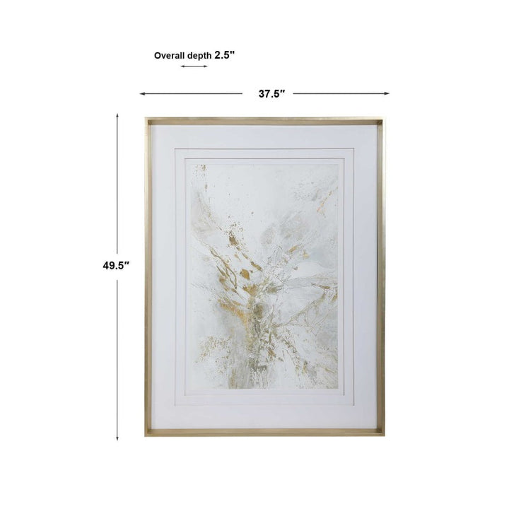 Pathos - Framed Abstract Print - Gold