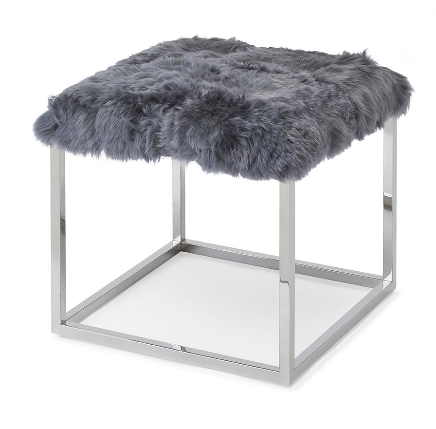Lark Chrome Ottoman