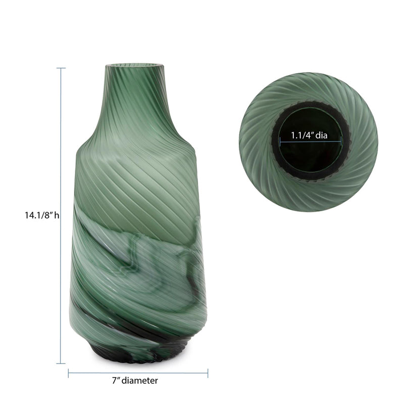 The Teal Swirl Vase