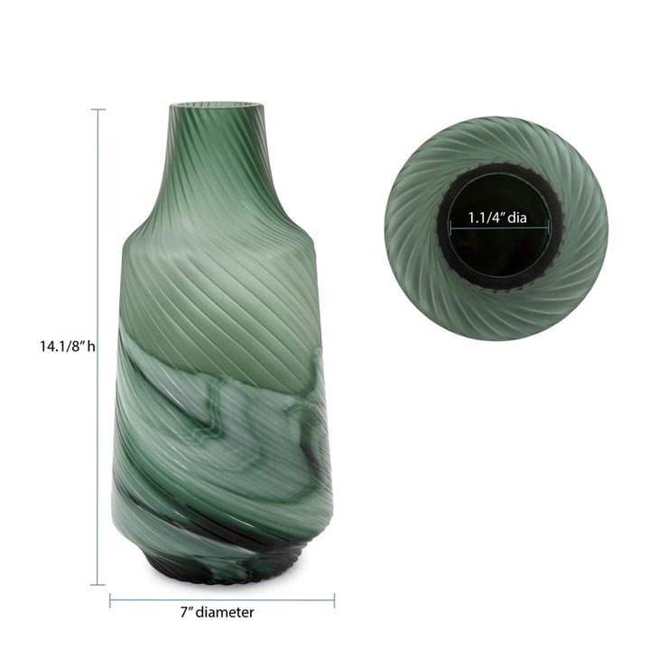 The Teal Swirl Vase