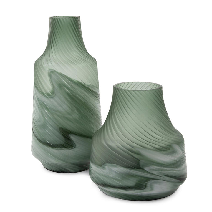 The Teal Swirl Vase