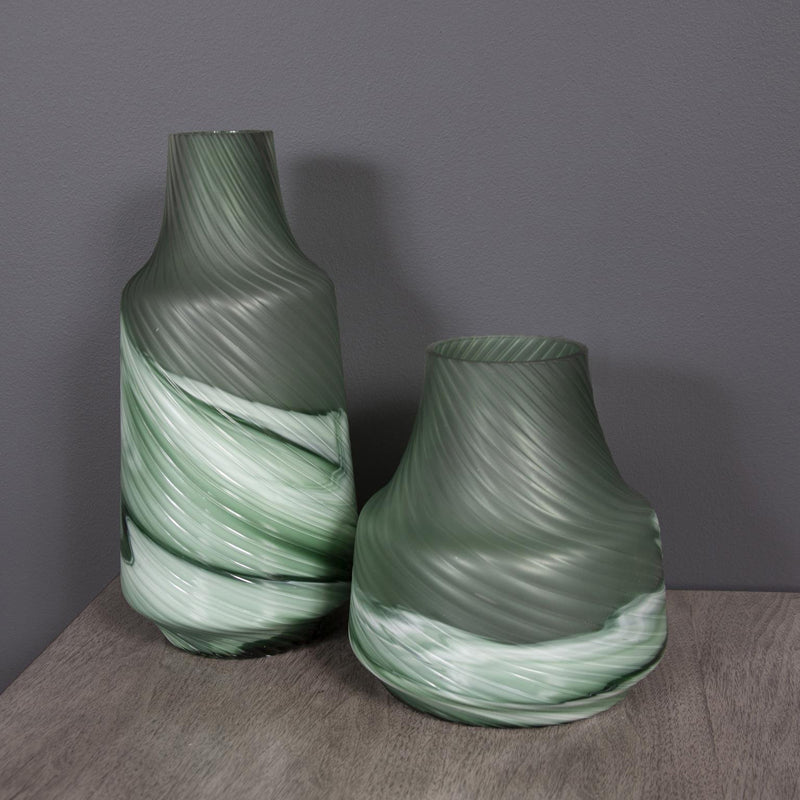 The Teal Swirl Vase