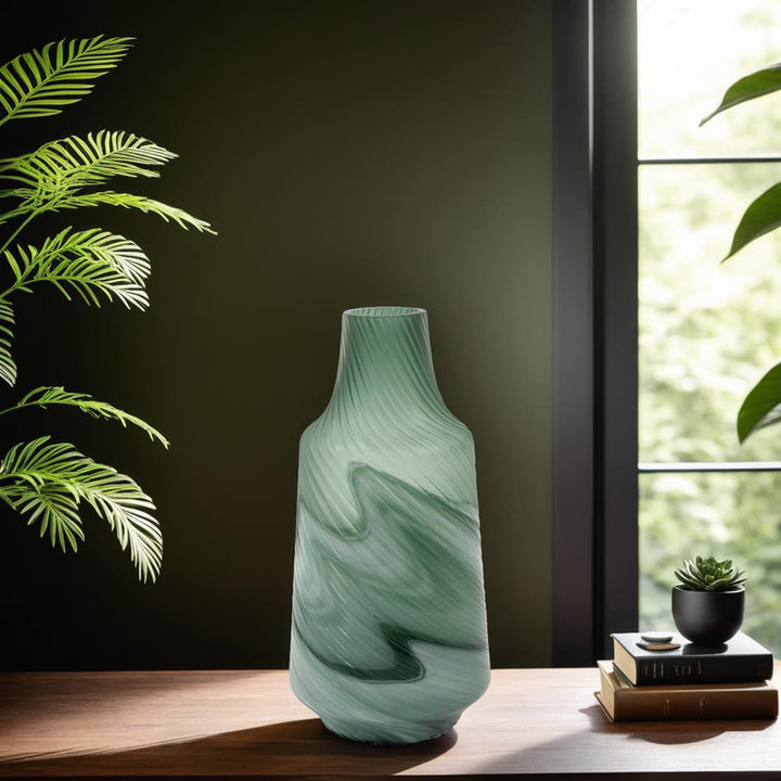 The Teal Swirl Vase