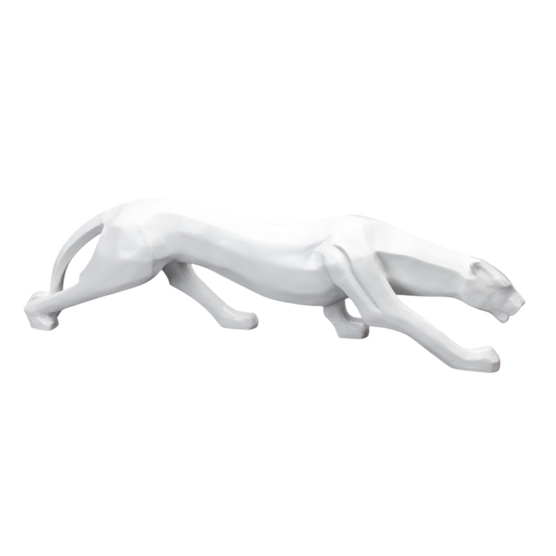 White Leopard Sculpture