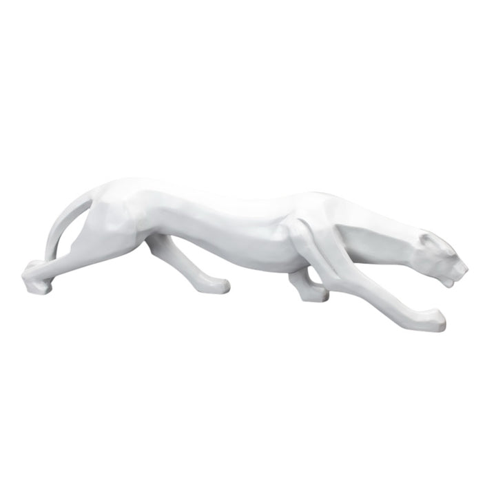 White Leopard Sculpture