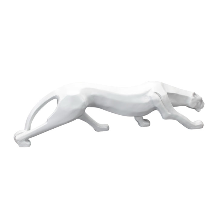 White Leopard Sculpture