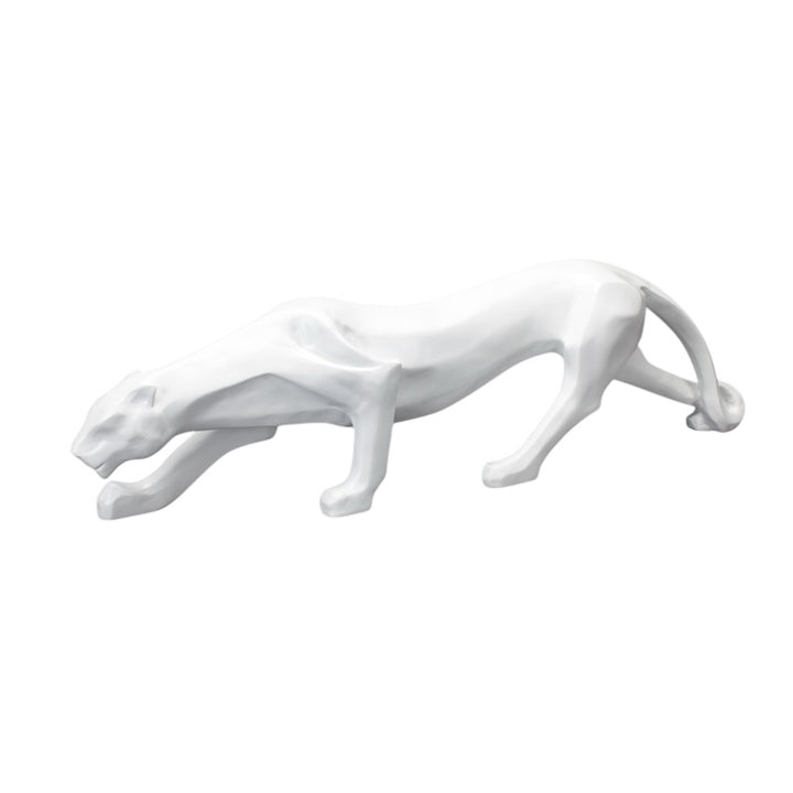 White Leopard Sculpture