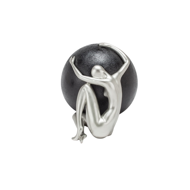Antique Silver Black Scupture