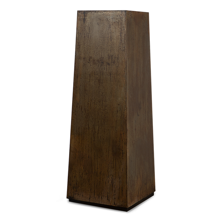 AGED STEEL PEDESTAL