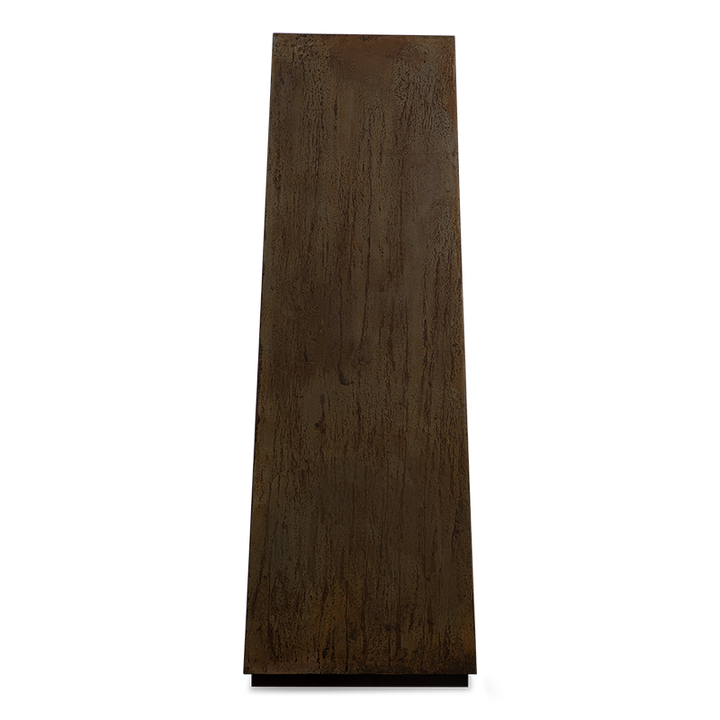 AGED STEEL PEDESTAL