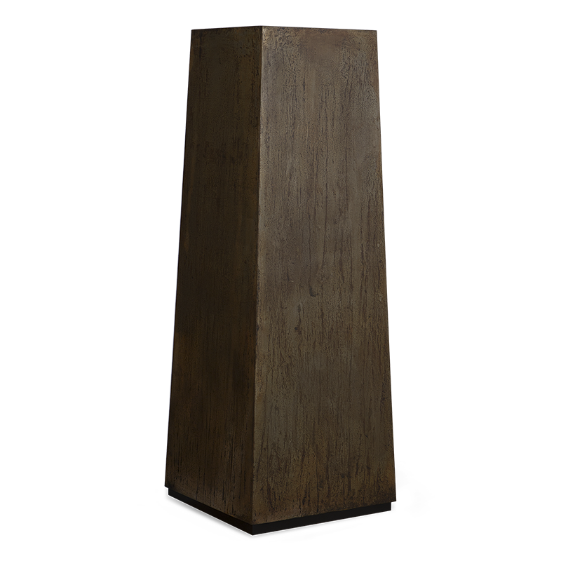 AGED STEEL PEDESTAL