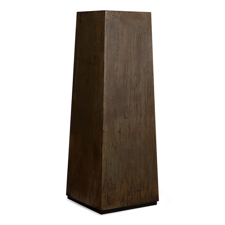 AGED STEEL PEDESTAL
