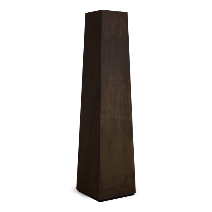 AGED STEEL PEDESTAL