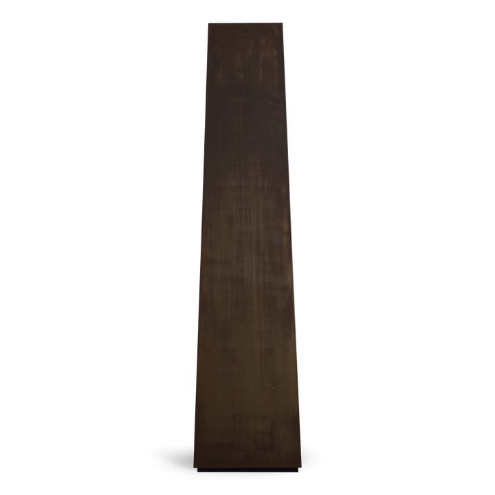 AGED STEEL PEDESTAL