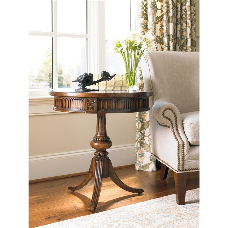 Commerce And Market - Round Pedestal Accent Table