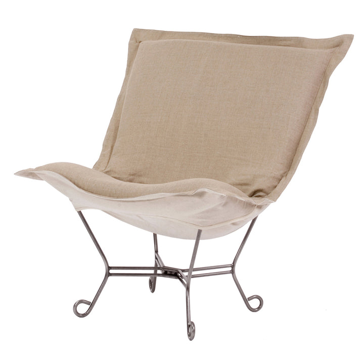The Linen Puff Scroll Puff Chair