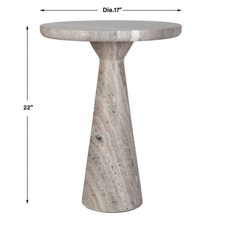 Stour - Marble Accent Table - Gray