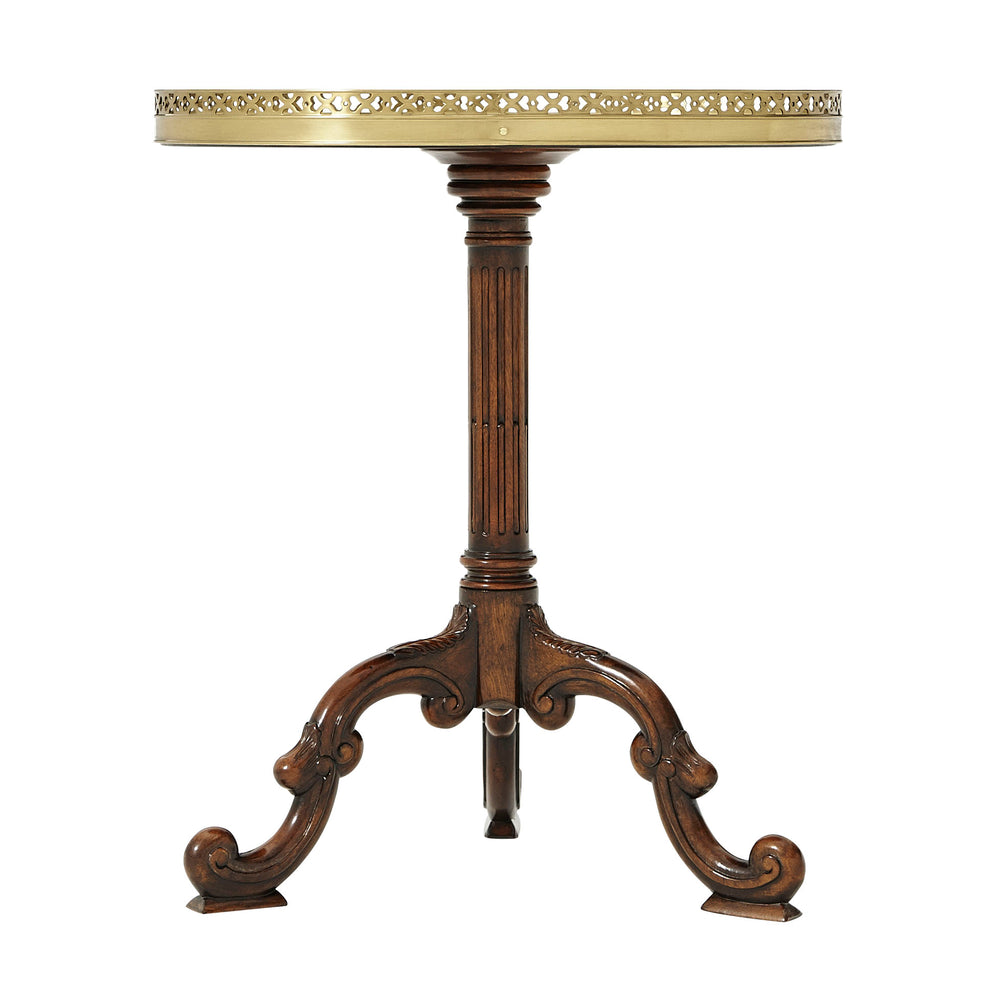 Radiating Parquetry Accent Table
