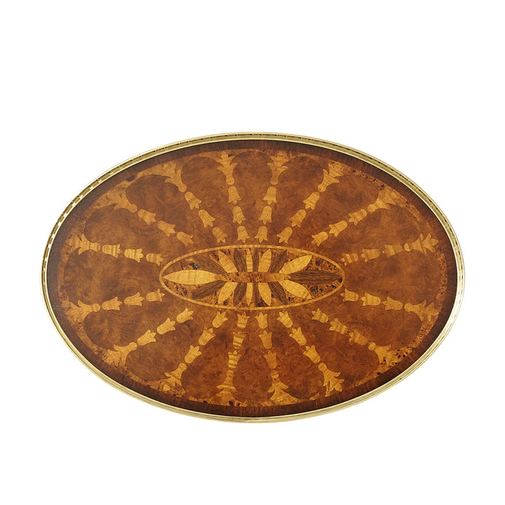 Radiating Parquetry Accent Table