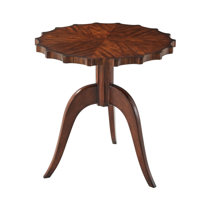 Modern Piecrust Accent Table