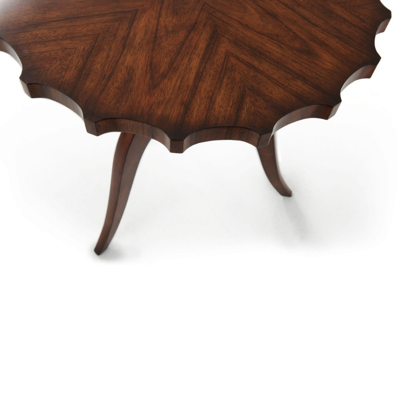 Modern Piecrust Accent Table