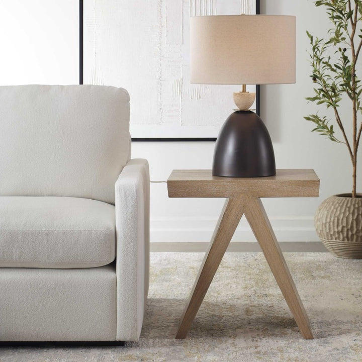 Pruitt - Modern Accent Table - Woodtone