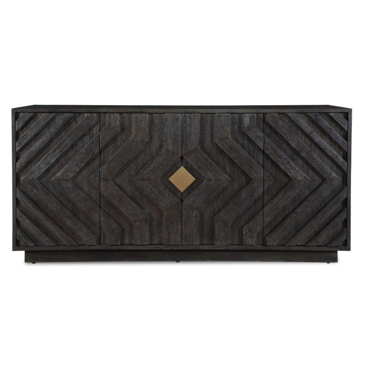 Faulkner - 4 Door Cabinet - Black