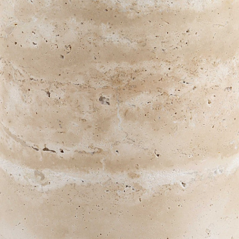 Malya - Travertine Accent Table - Beige
