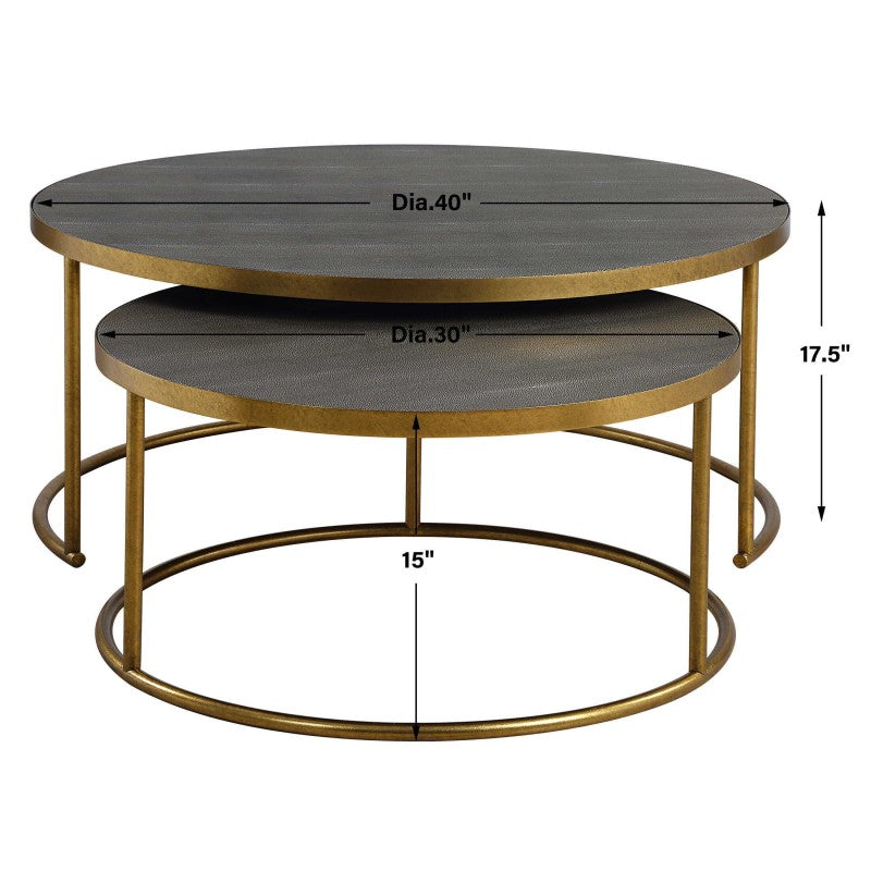 Aragon - Nesting Coffee Tables (Set of 2) - Gray