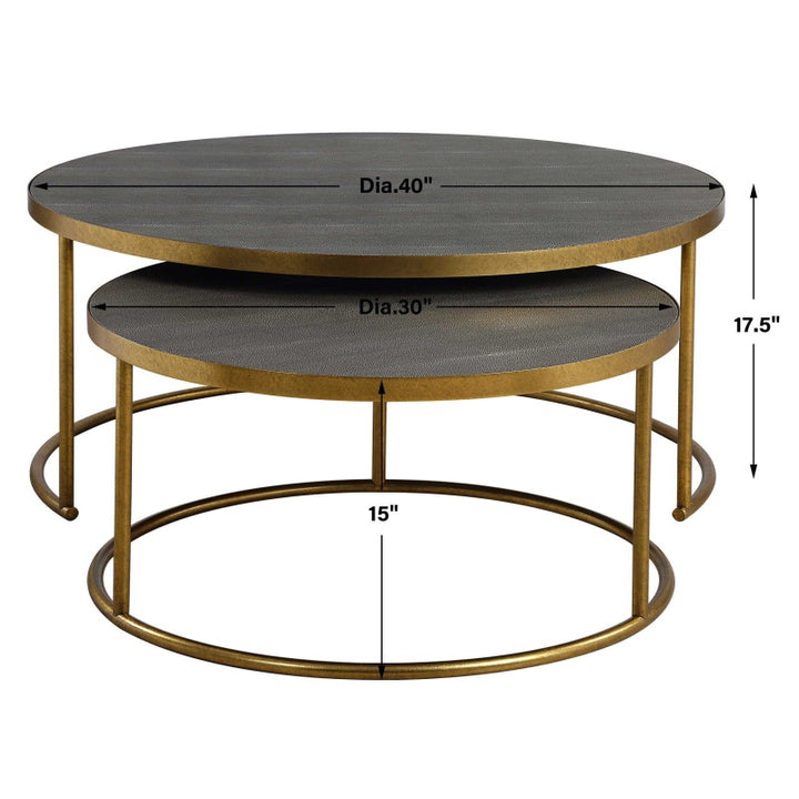Aragon - Nesting Coffee Tables (Set of 2) - Gray