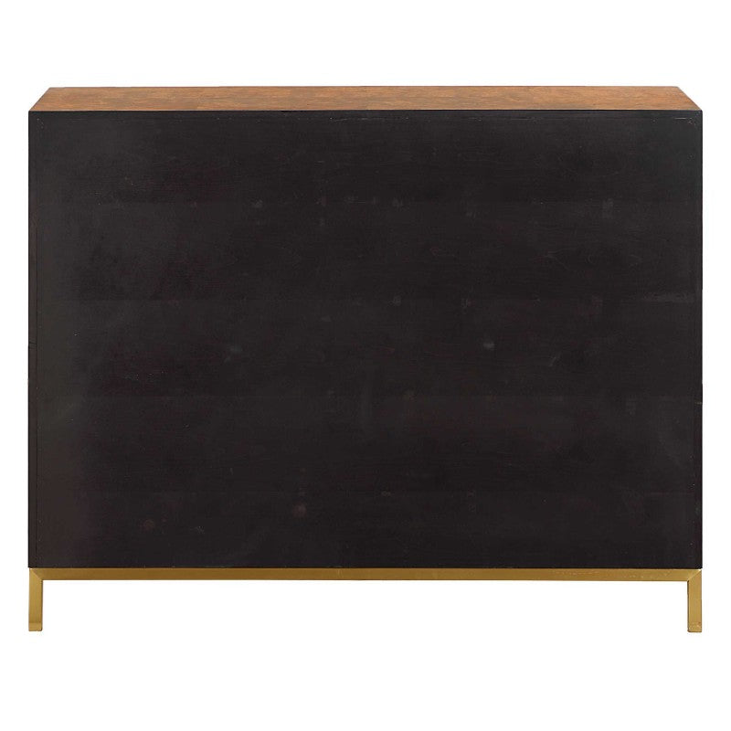 Jethro - Burl 2 Door Cabinet - Woodtone