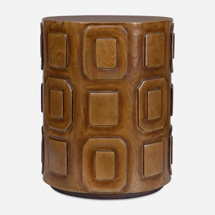 Alson - Geometric Accent Table - Dark Brown